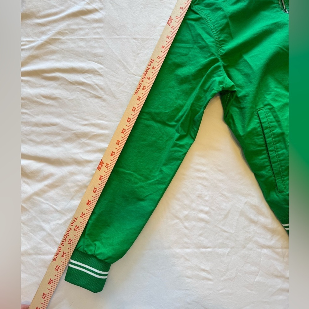 Denim & Flower St. Patrick’s Day / Ireland Vibrant Kelly Green BomberJacket - Picture 7 of 8